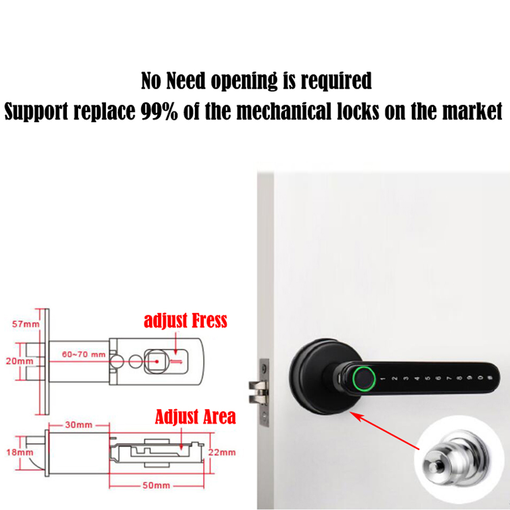 TTLock Kunci Sidik Jari Blueto - Smart Home Door Lock ulasan dan harga