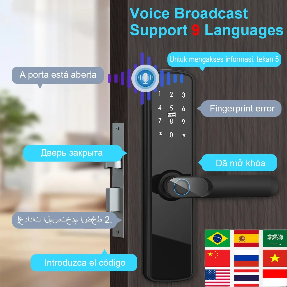 Kunci Pintu Pintar Tuya dengan - Smart Home Door Lock ulasan dan harga